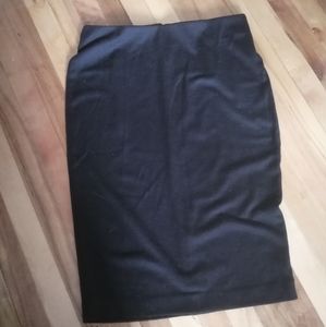 Black high waisted pencil skirt